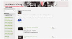 Desktop Screenshot of notebookteile24.com